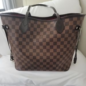 LOUIS VUITTON DAMIER EBENE NEVERFULL MM TOTE
